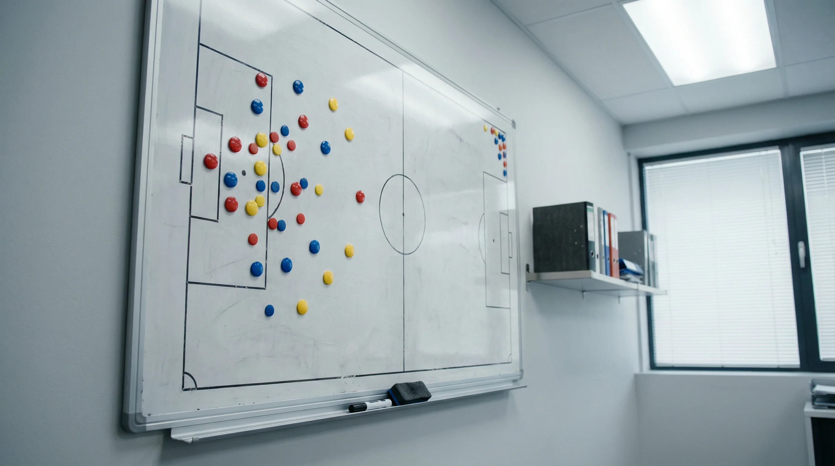 Expected goals xG: mapa de calor de tiros a puerta sobre un campo de fútbol